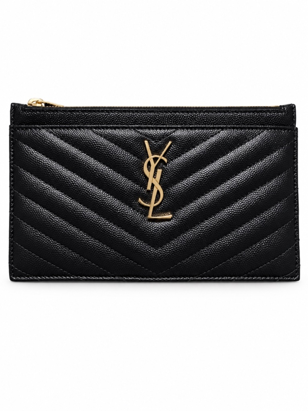 YSL Chevron Zip Pouch